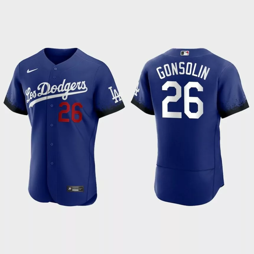 Tony Gonsolin Los Angeles Dodgers 2021 City Connect Authentic Jersey – Royal