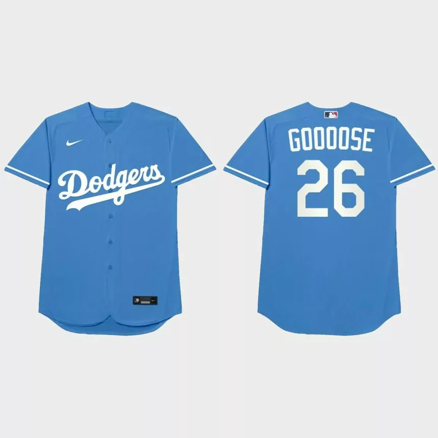 Tony Gonsolin Nickname Dodgers 2021 Players’ Weekend Goooose Jersey – Royal