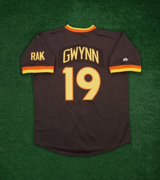 Tony Gwynn 1984 San Diego Padres Brown Road Cooperstown Throwback Men's Jersey
