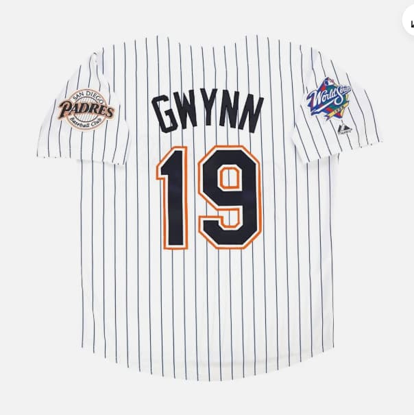 Tony Gwynn San Diego Padres 1998 World Series Home White Jersey