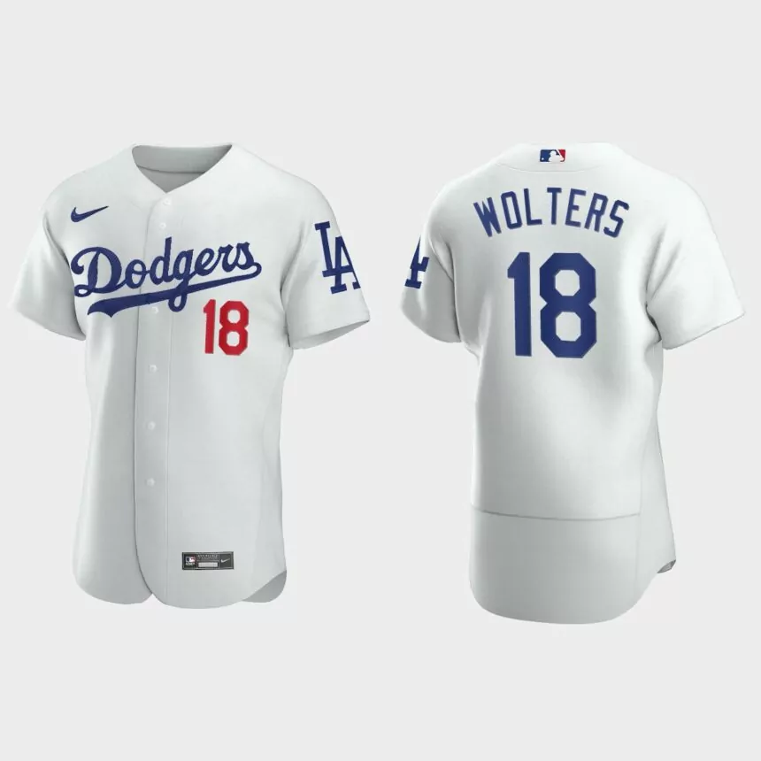 Tony Wolters Los Angeles Dodgers Authentic Home Jersey – White