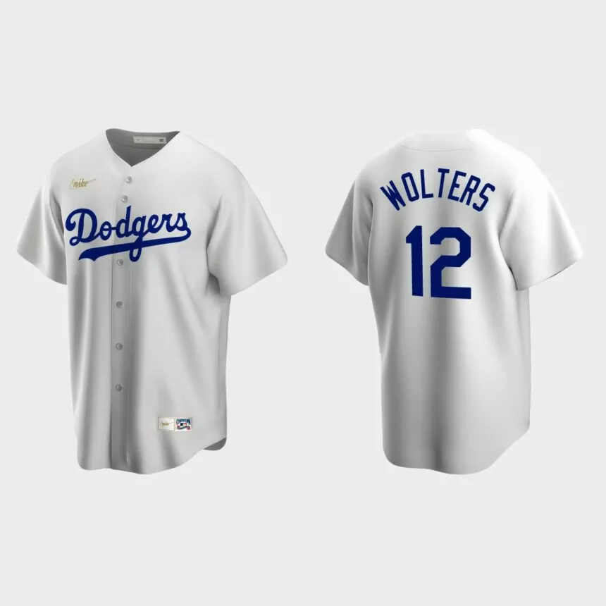 Tony Wolters Los Angeles Dodgers Cooperstown Collection Home Jersey – White的副本