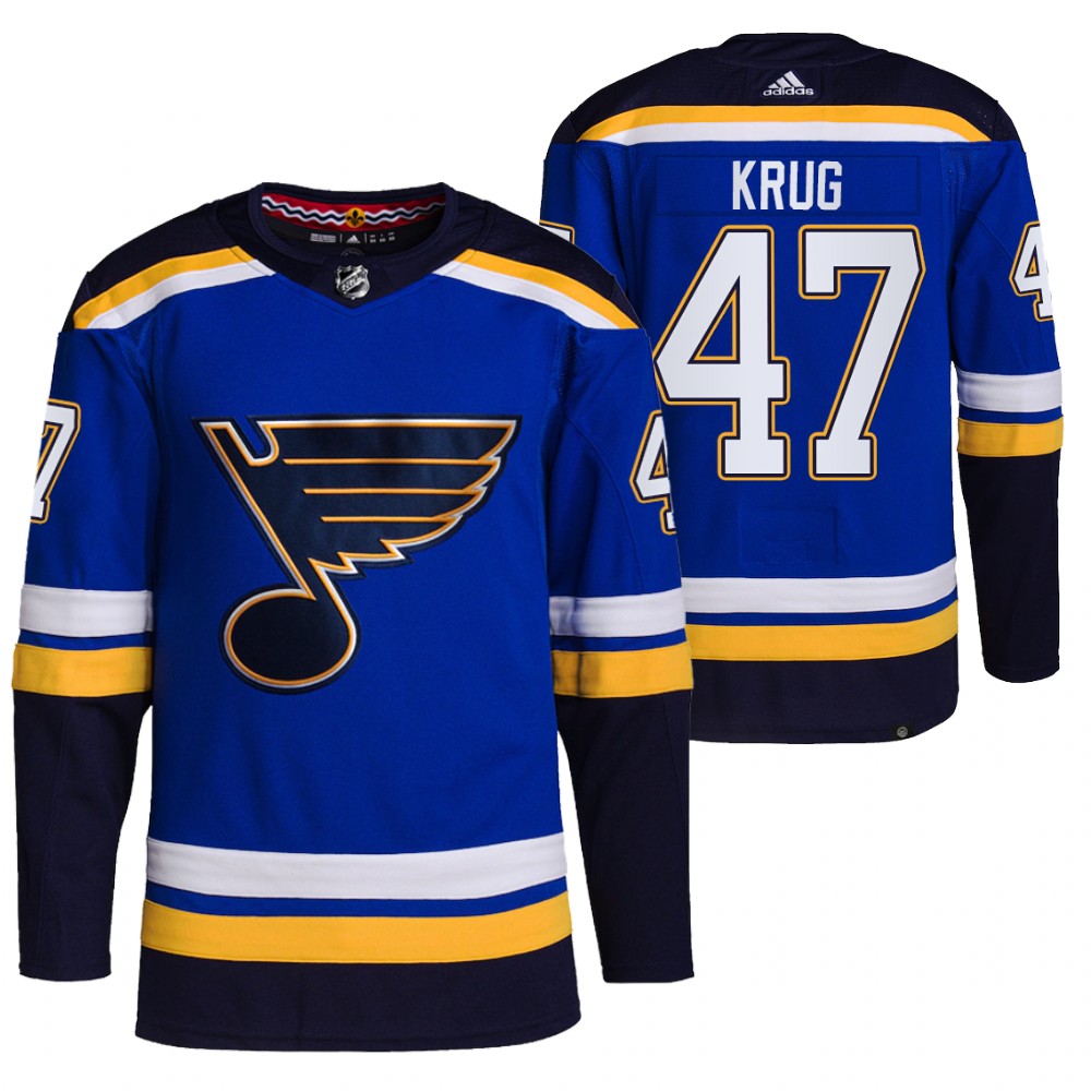 Torey Krug 2021-22 St. Louis Blues Blue Home Primegreen Authentic Pro Jersey