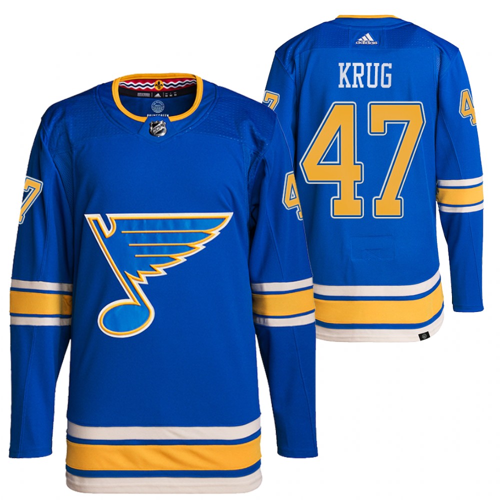 Torey Krug St. Louis Blues Blue Authentic Pro Alternate Jersey