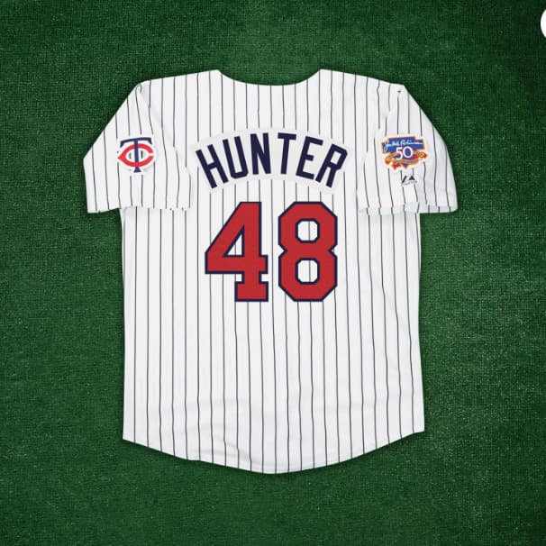 Torii Hunter 1997 Minnesota Twins Jackie 50th Cooperstown Men's Home Jersey