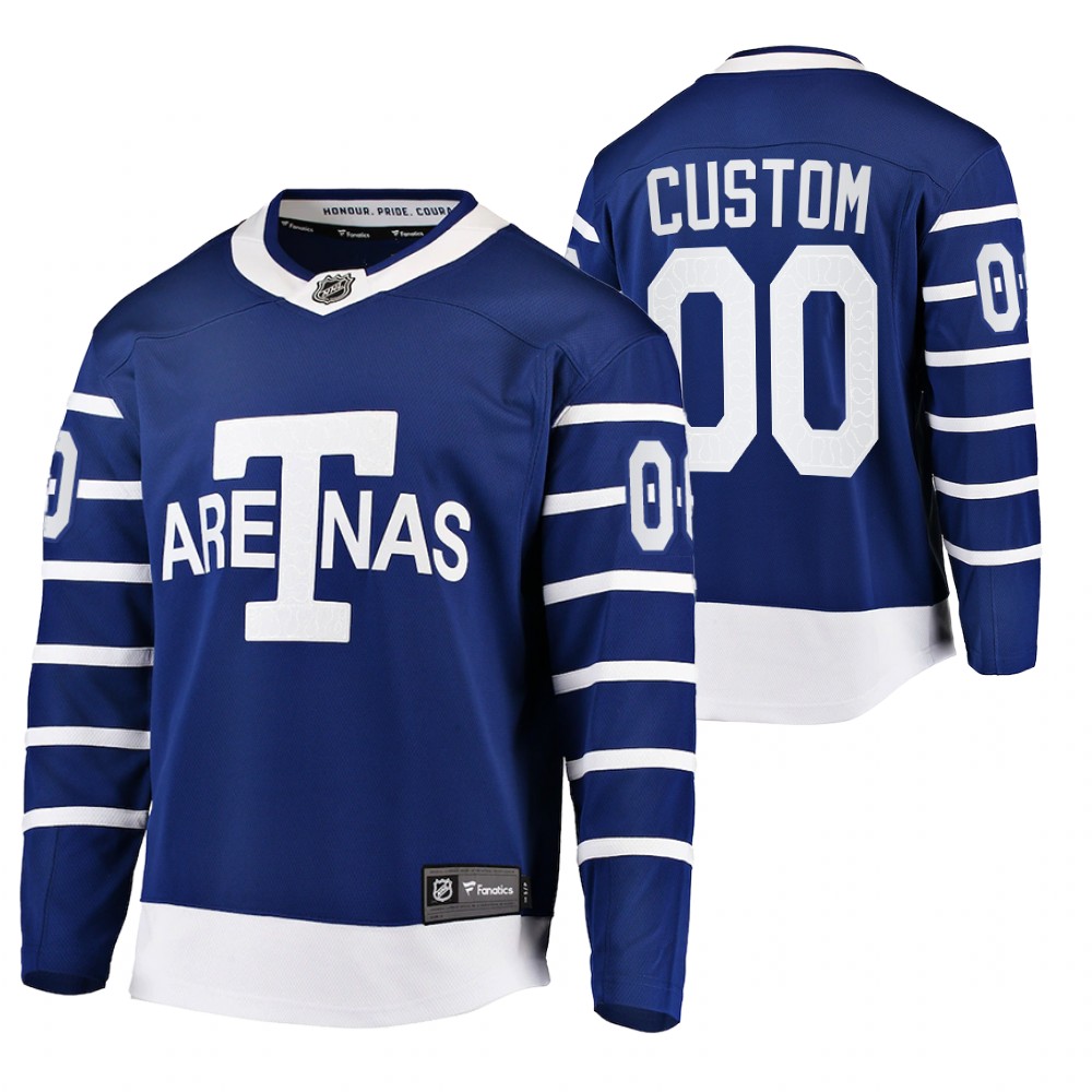Toronto Arenas Custom Blue Team Classics Heritage Jersey
