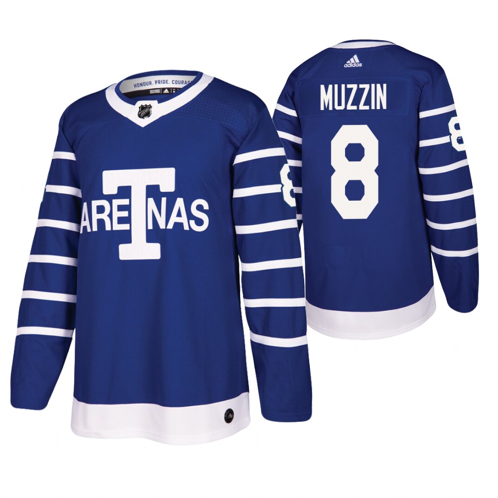 Toronto Arenas Jake Muzzin Blue Authentic Pro Throwback Jersey