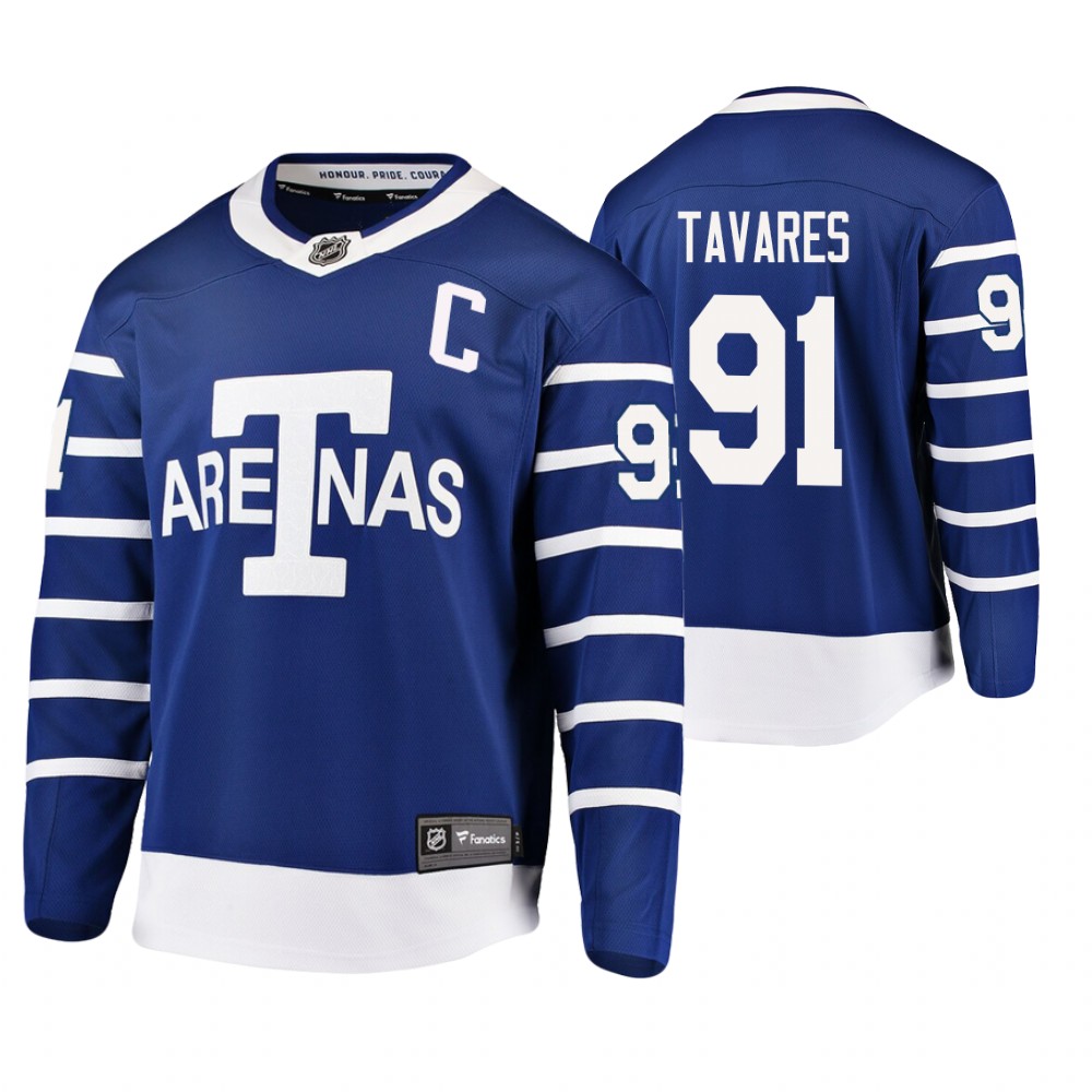 Toronto Arenas John Tavares Blue Breakaway Player Throwback Jersey