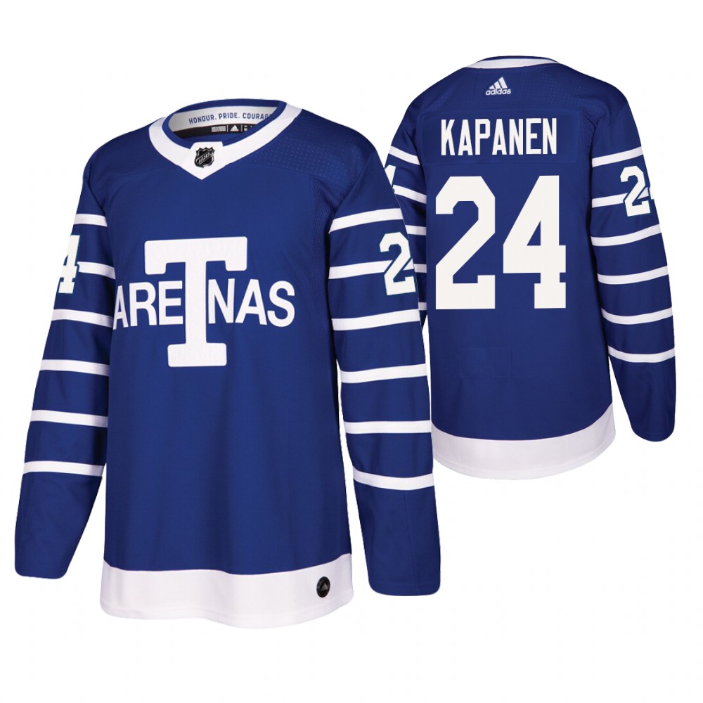 Toronto Arenas Kasperi Kapanen Blue Authentic Pro Throwback Jersey