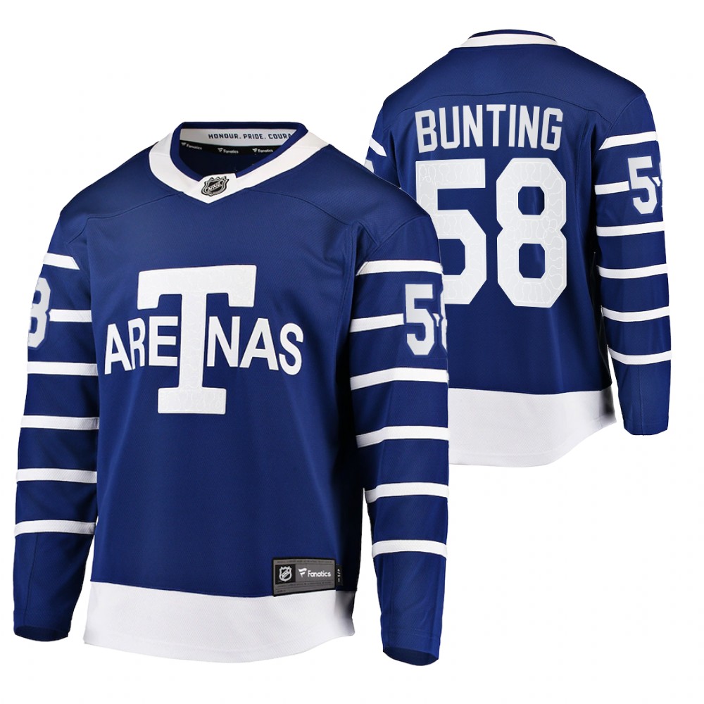 Toronto Arenas Michael Bunting Blue Team Classics Heritage Jersey