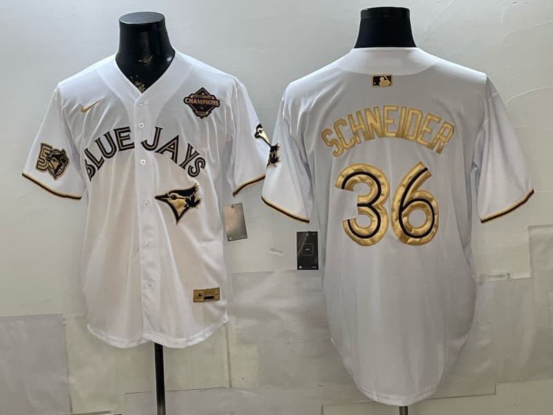 Toronto Blue Jays   Jersey -   All Stitched   36 SCHNEIDER