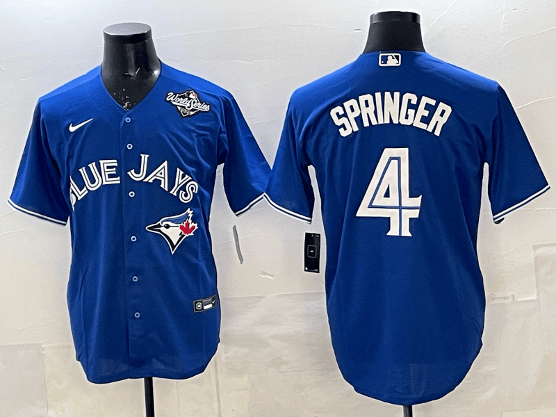 Toronto Blue Jays   Jersey - All Stitched George Springer - 4 2025 MLB World Series patch Toronto Blue Jays   Jersey - All Stitched George Springer - 4 2025 MLB World Series patch