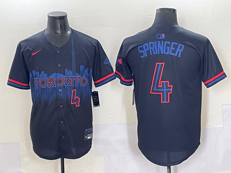 Toronto Blue Jays   Jersey - All Stitched George Springer - 4