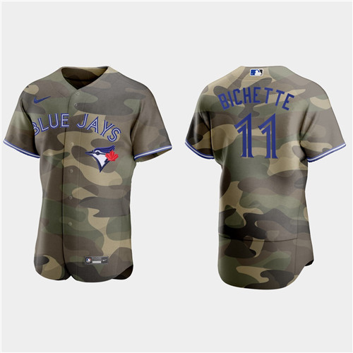 Toronto Blue Jays #11 Bo Bichette Men's Nike 2021 Armed Forces Day Authentic MLB Jersey -Camo