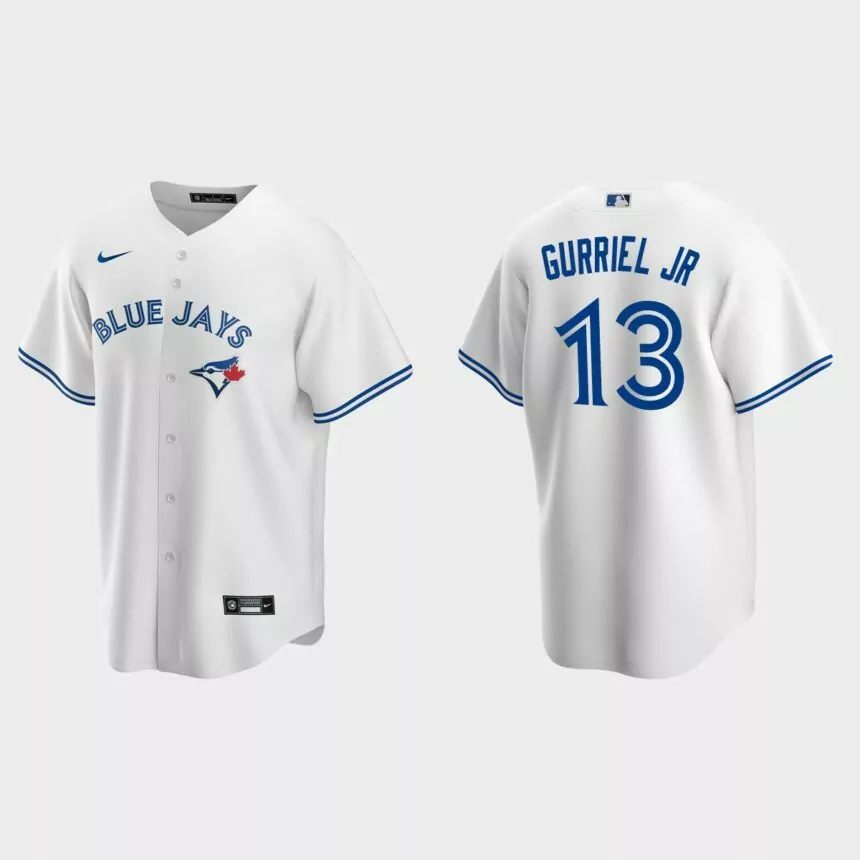 Toronto Blue Jays #13 Lourdes Gurriel Jr. Replica Home Jersey – White