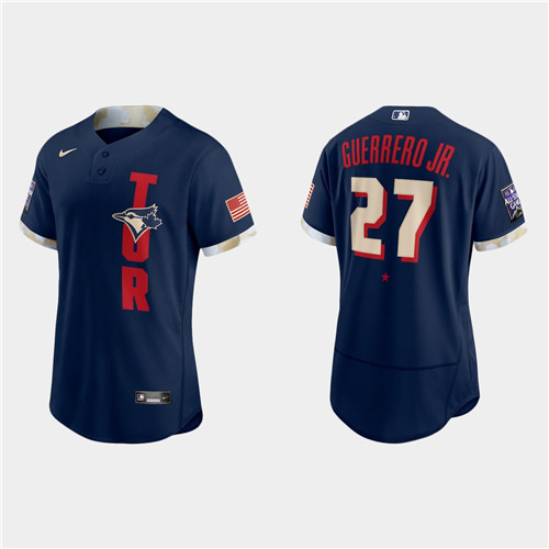 Toronto Blue Jays #27 Vladimir Guerrero Jr. 2021 Mlb All Star Game Authentic Navy Jersey_副本