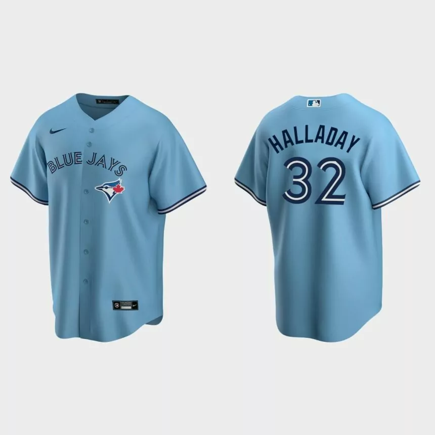 Toronto Blue Jays #32 Roy Halladay Powder Blue 2020 Replica Alternate Jersey