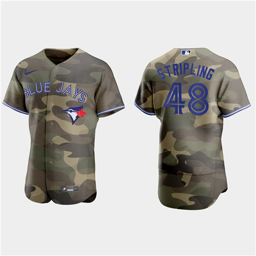 Toronto Blue Jays #48 Ross Stripling Men's Nike 2021 Armed Forces Day Authentic MLB Jersey -Camo