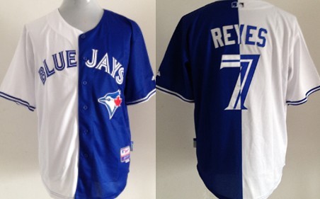 Toronto Blue Jays #7 Jose Reyes White_Blue Two Tone Jersey