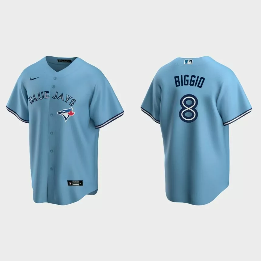 Toronto Blue Jays #8 Cavan Biggio Powder Blue 2020 Replica Alternate Jersey