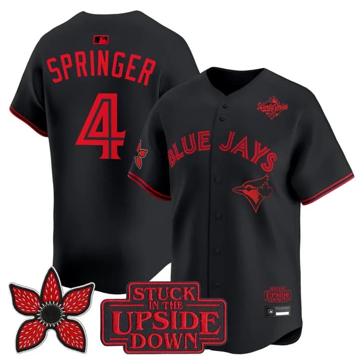 Toronto Blue Jays 'Stranger Things Edition' Vapor Premier Limited  Jersey - All Stitched  George Springer