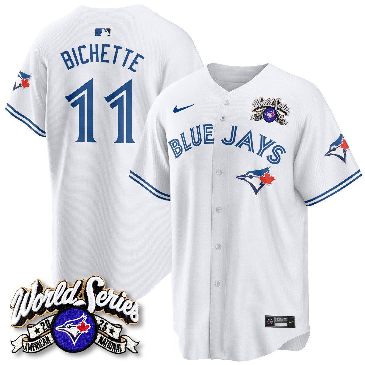 Toronto Blue Jays 2025 American League Champions Jersey - All Stitched  Bo Bichette -    11