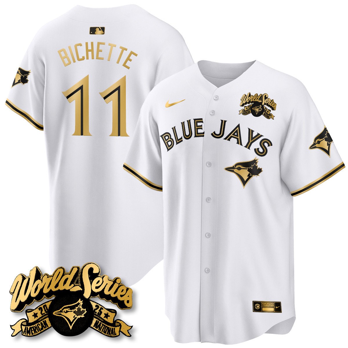 Toronto Blue Jays 2025 American League Champions Jersey - All Stitched  Bo Bichette   - 11