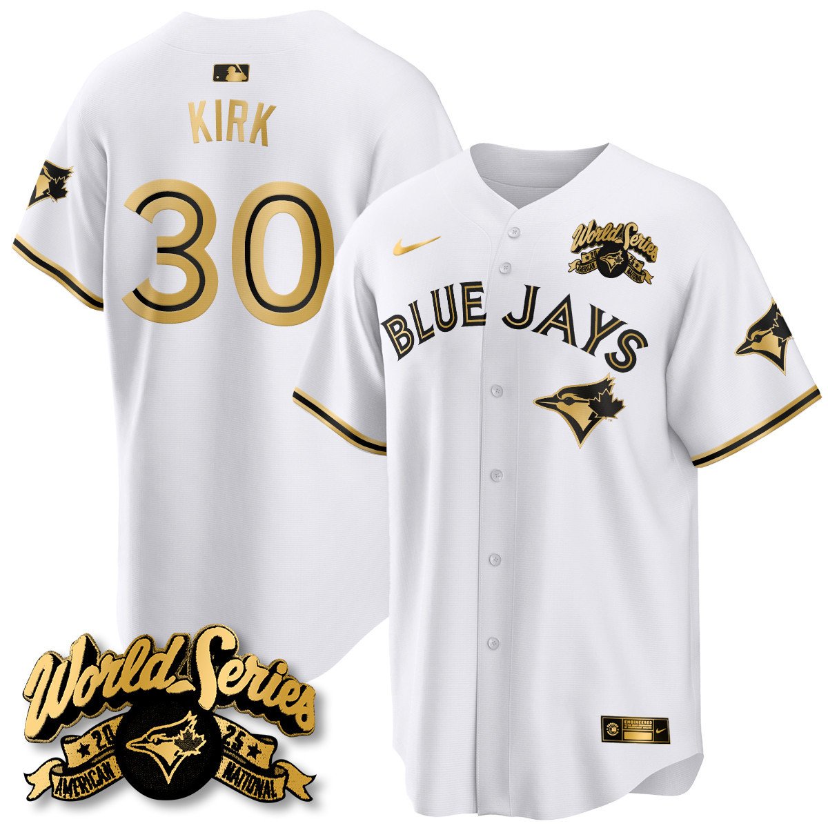Toronto Blue Jays 2025 American League Champions Jersey - All Stitched Alejandro Kirk -   30