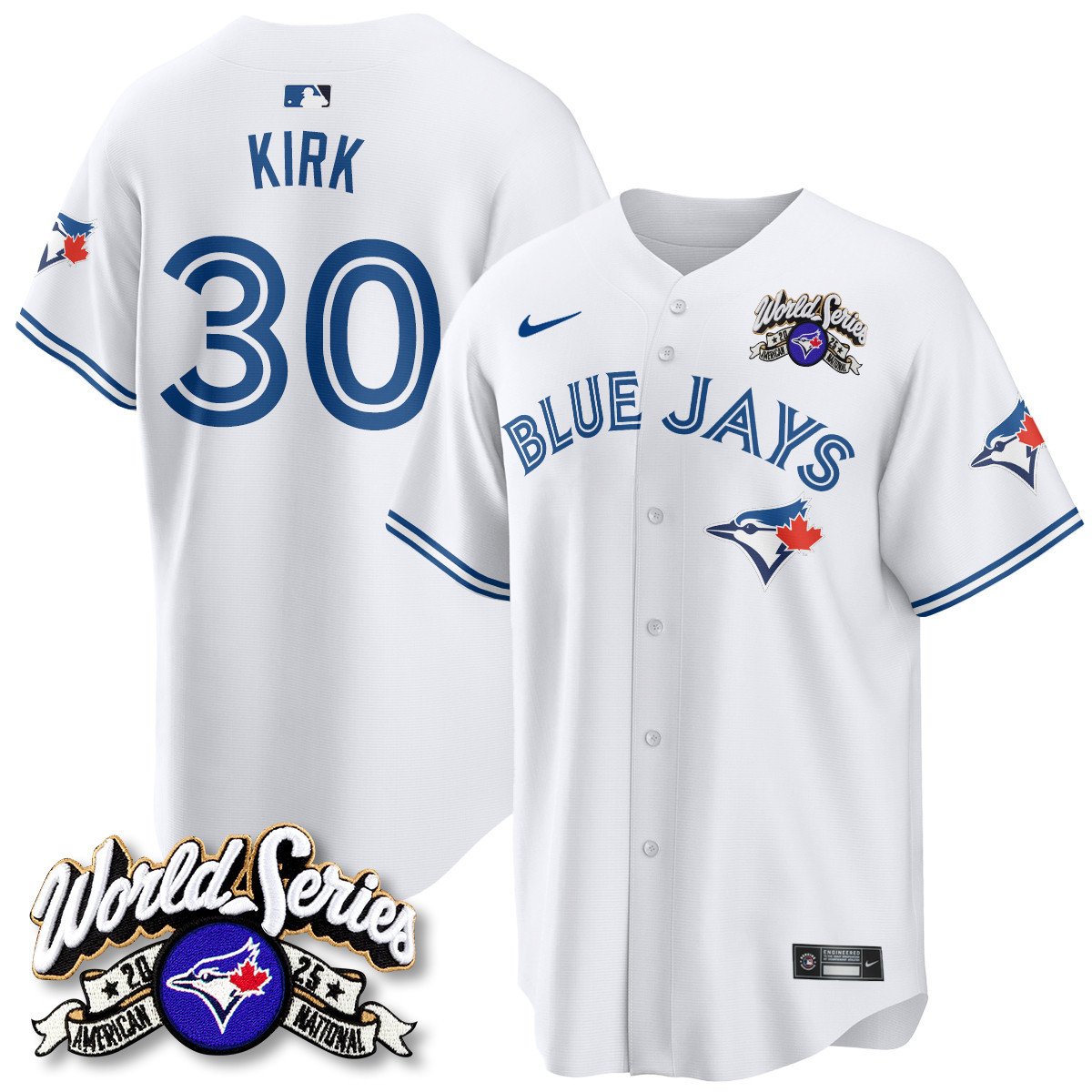 Toronto Blue Jays 2025 American League Champions Jersey - All Stitched Alejandro Kirk -  30