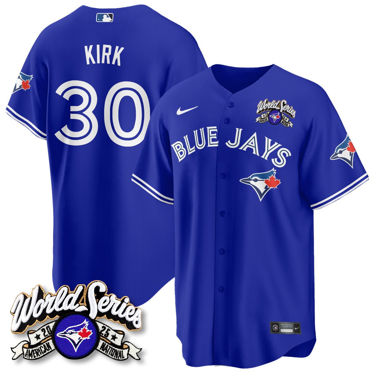 Toronto Blue Jays 2025 American League Champions Jersey - All Stitched Alejandro Kirk - 30