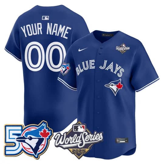 Toronto Blue Jays 2025 World Series  Vapor Premier Limited Custom Jersey - 50 Seasons Patch - All Stitched