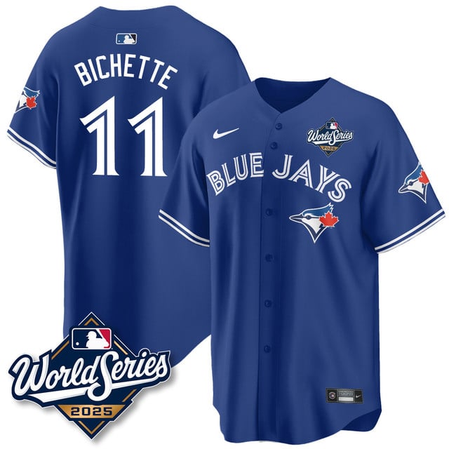 Toronto Blue Jays 2025 World Series Jersey - All Stitched Bo Bichette -   11