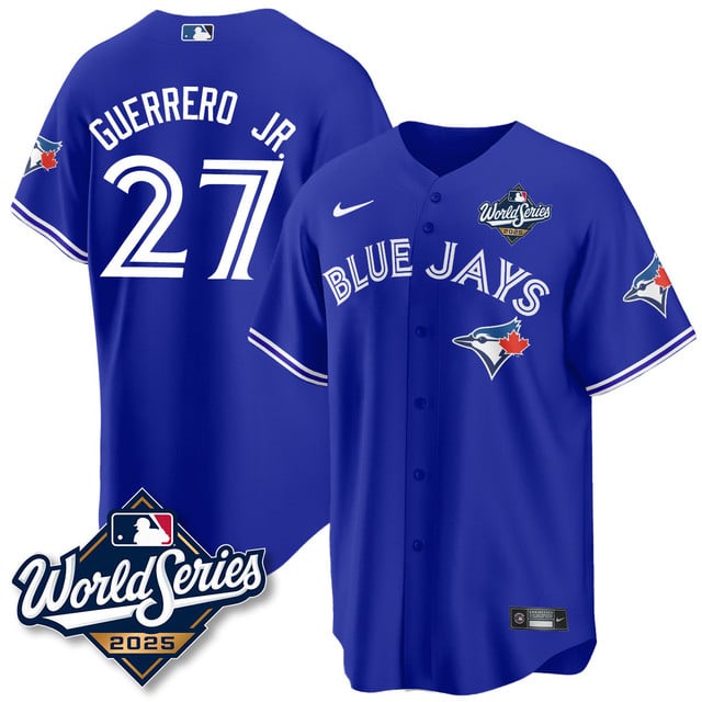 Toronto Blue Jays 2025 World Series Jersey - All Stitched Vladimir Guerrero Jr.  -  27