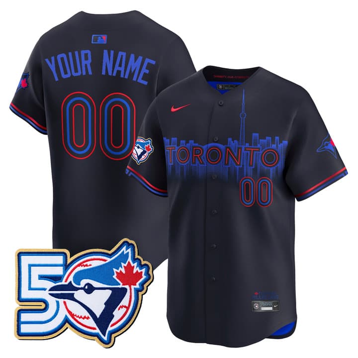 Toronto Blue Jays 50 Seasons Patch Vapor Premier Limited Custom  Jersey - All  Stitched