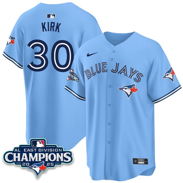 Toronto Blue Jays AL East Division Champions Jersey - All Stitched Alejandro Kirk - 30