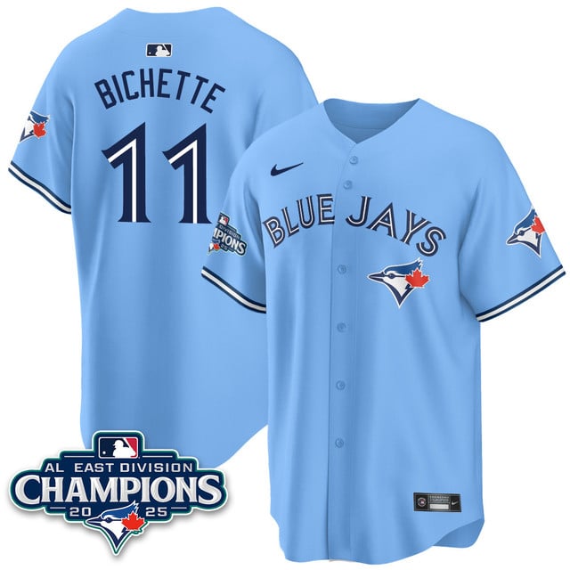 Toronto Blue Jays AL East Division Champions Jersey - All Stitched Bo Bichette - 11