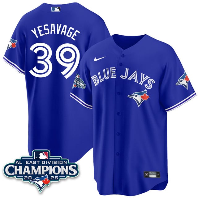 Toronto Blue Jays AL East Division Champions Jersey - All Stitched Trey Yesavage    -  39