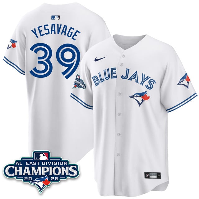 Toronto Blue Jays AL East Division Champions Jersey - All Stitched Trey Yesavage  -  39