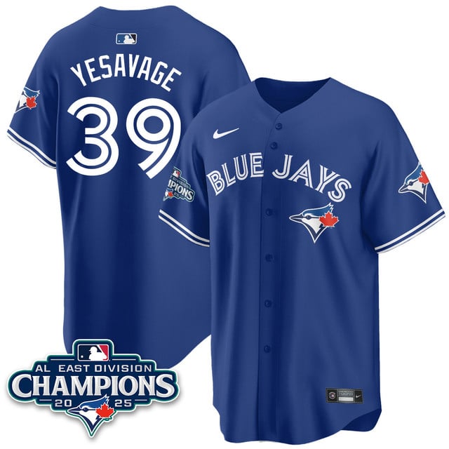 Toronto Blue Jays AL East Division Champions Jersey - All Stitched Trey Yesavage -  39