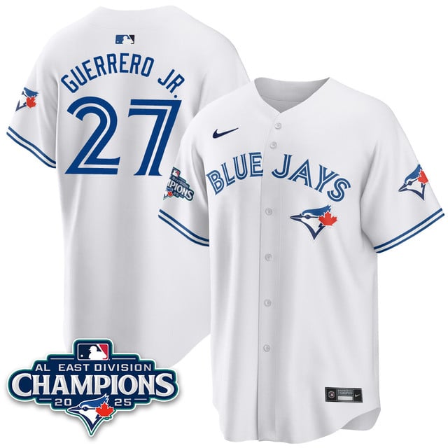 Toronto Blue Jays AL East Division Champions Jersey - All Stitched Vladimir Guerrero Jr.  -  27