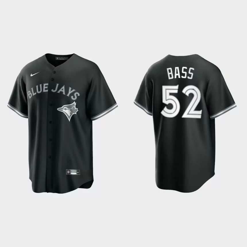 Toronto Blue Jays Anthony Bass Replica Official Jersey – Black White