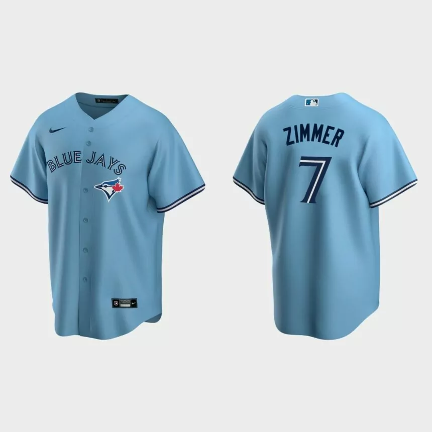 Toronto Blue Jays Bradley Zimmer Replica Alternate Jersey – Powder Blue