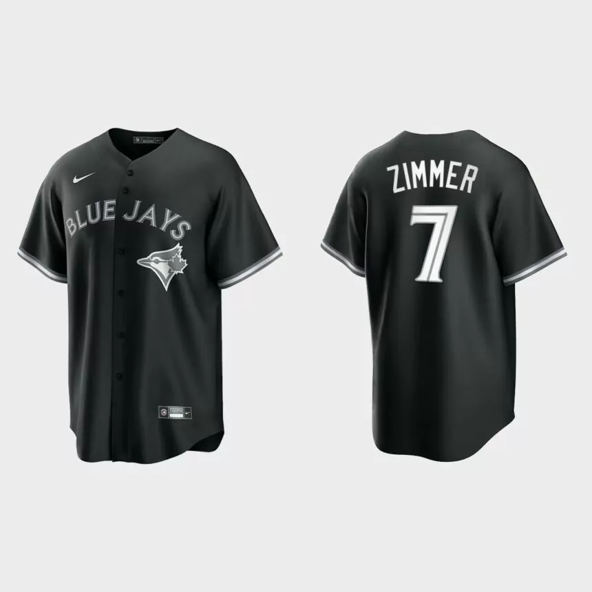 Toronto Blue Jays Bradley Zimmer Replica Official Jersey – Black White