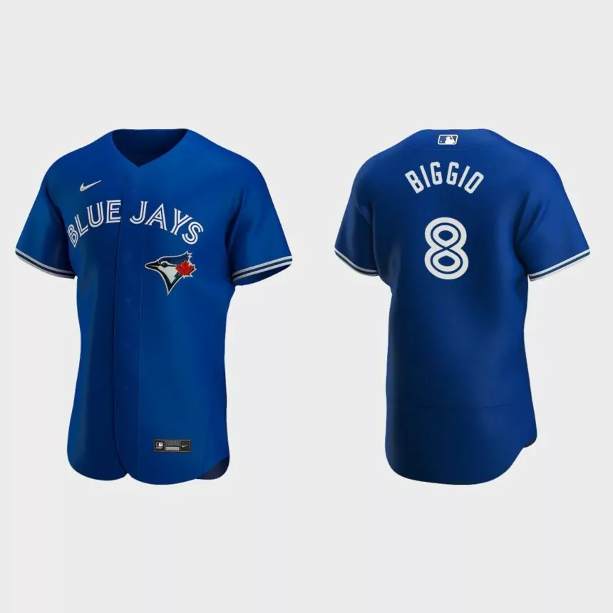 Toronto Blue Jays Cavan Biggio #8 Royal Authentic 2020 Alternate Jersey