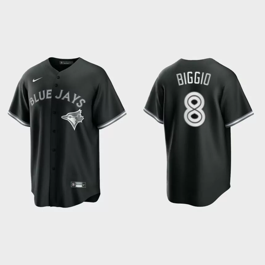 Toronto Blue Jays Cavan Biggio 2021 All Black Fashion Replica Jersey – Black White