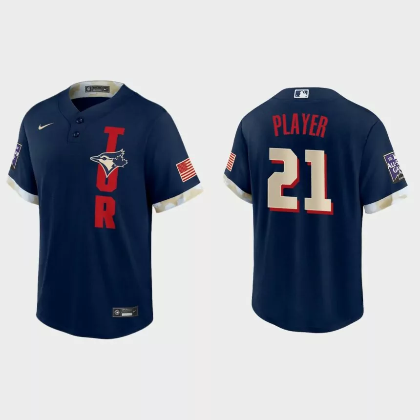 Toronto Blue Jays Custom 2021 MLB All-Star Game Replica Jersey – Navy
