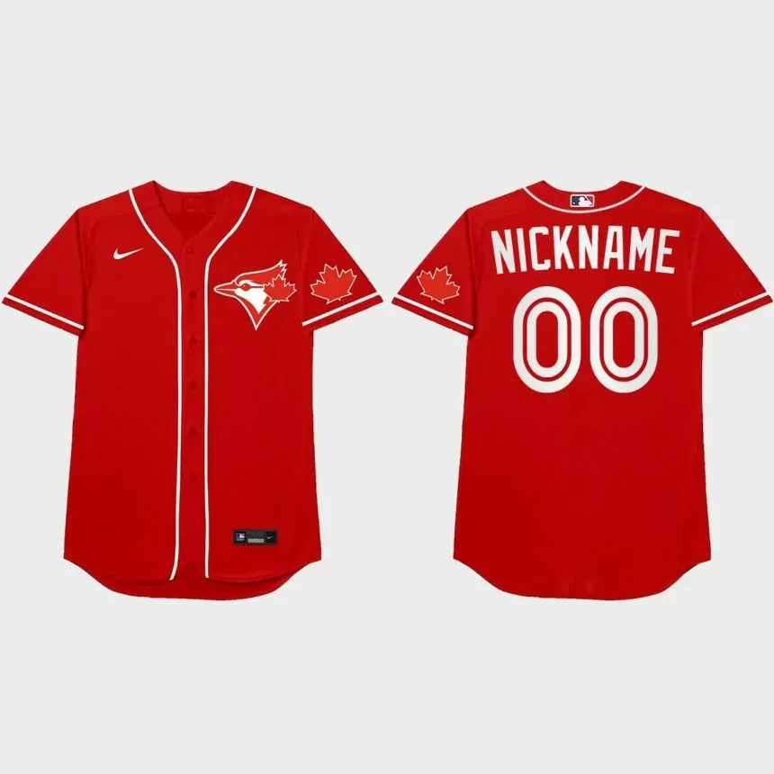 Toronto Blue Jays Custom 2021 Players’ Weekend Nickname Jersey – Red