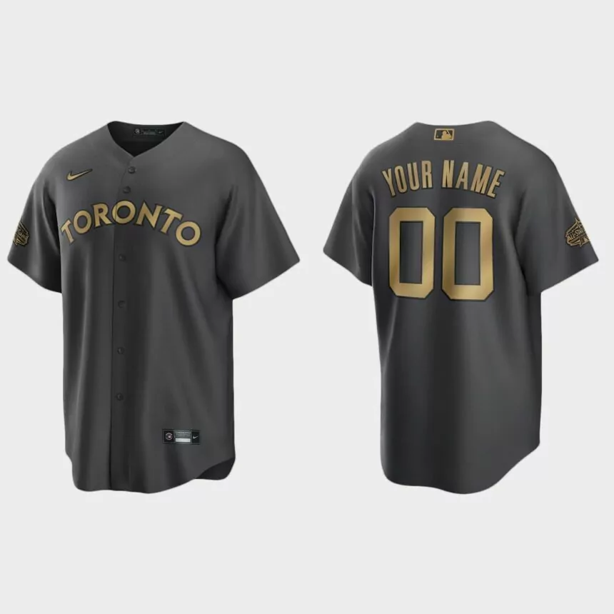Toronto Blue Jays Custom 2022 MLB All-Star Game Replica Jersey – Charcoal