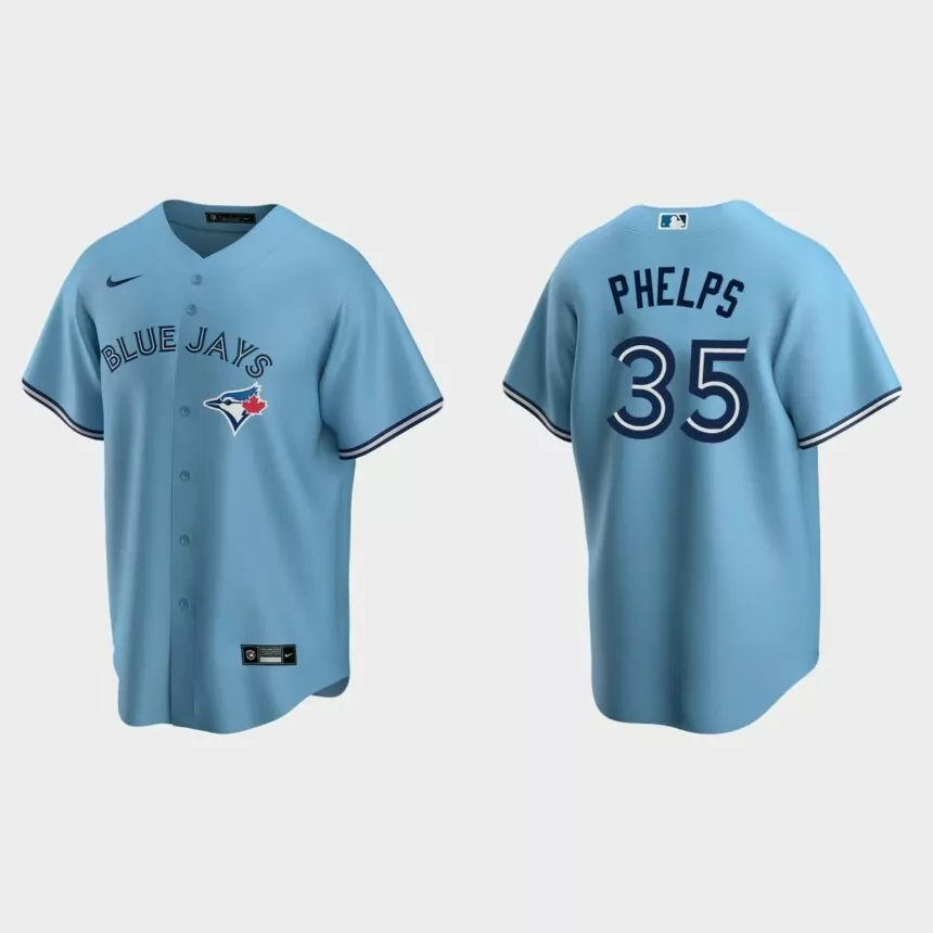 Toronto Blue Jays David Phelps Replica Alternate Jersey – Powder Blue的副本