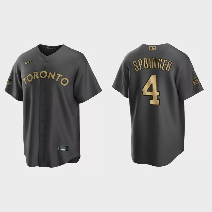 Toronto Blue Jays George Springer 2022 MLB All-Star Game Replica Jersey – Charcoal